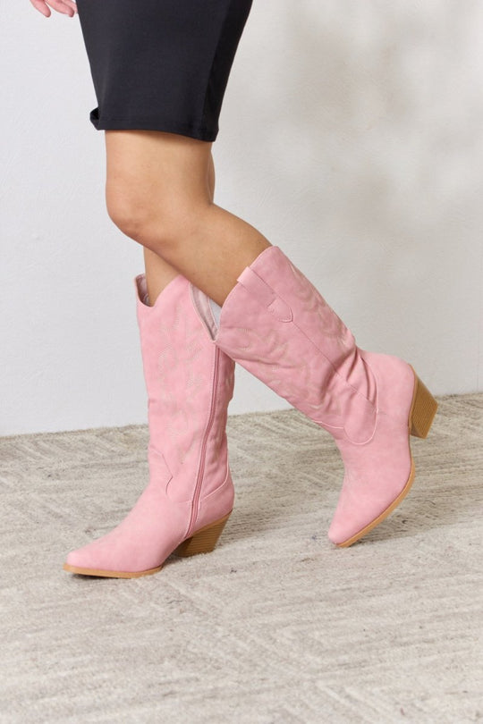 Forever Pink Western Cowboy Boots - Klazzi Fashion Boutique