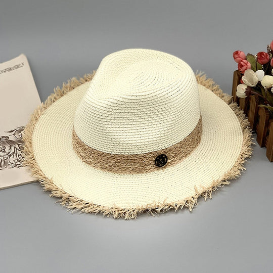 Fringe Raffia Brim Hat - Klazzi Fashion Boutique