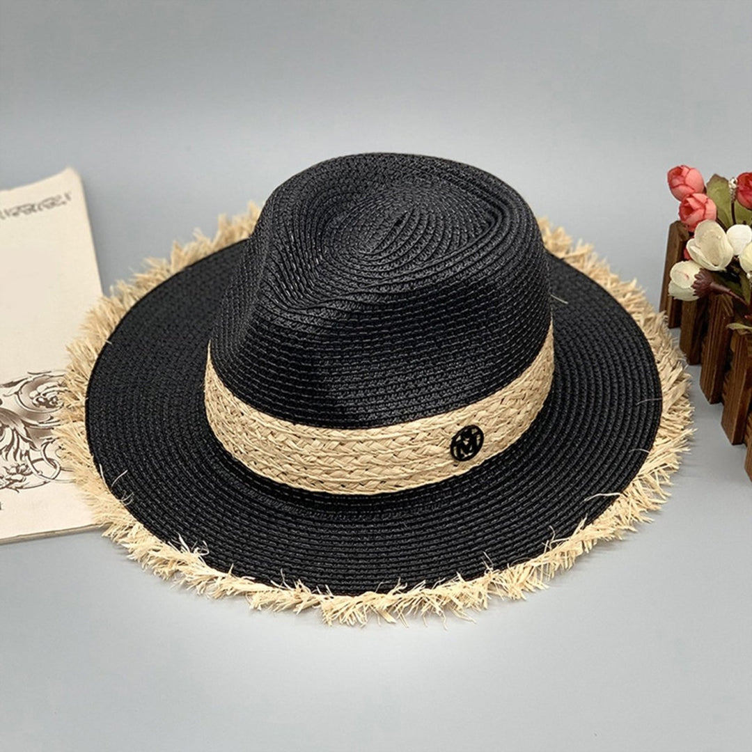 Fringe Raffia Brim Hat - Klazzi Fashion Boutique