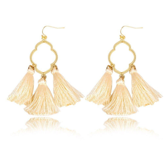 Fringe Tassel Dangle Drop Earrings - Klazzi Fashion Boutique