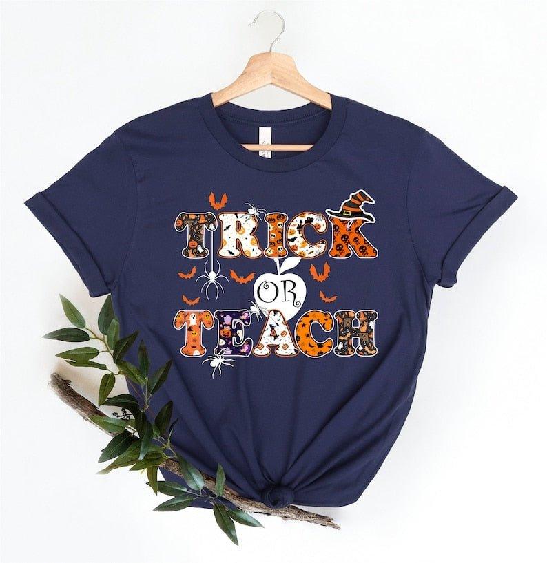 Funny Halloween "Trick Or Teach Shirt", Teacher Shirt - Klazzi Fashion Boutique