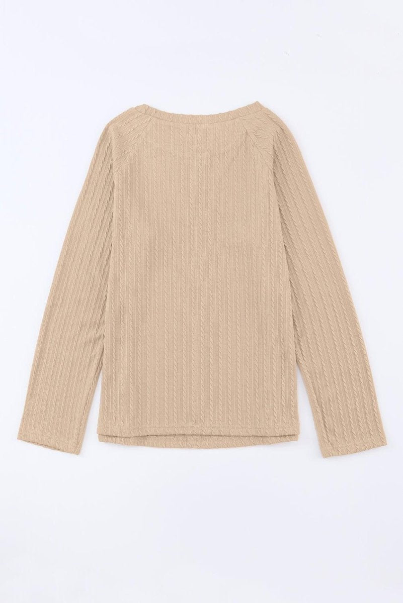 Gail Knit Long Sleeve Top - Klazzi Fashion Boutique