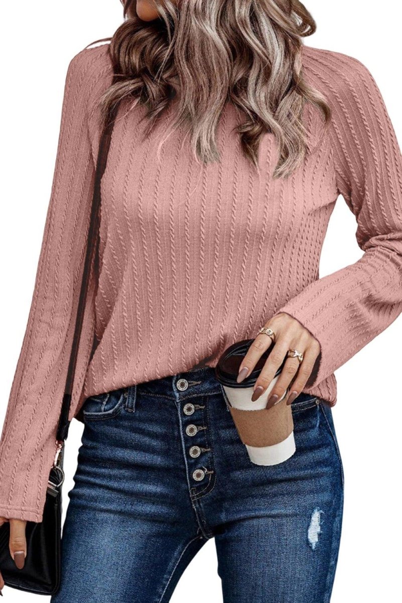 Gail Knit Long Sleeve Top - Klazzi Fashion Boutique