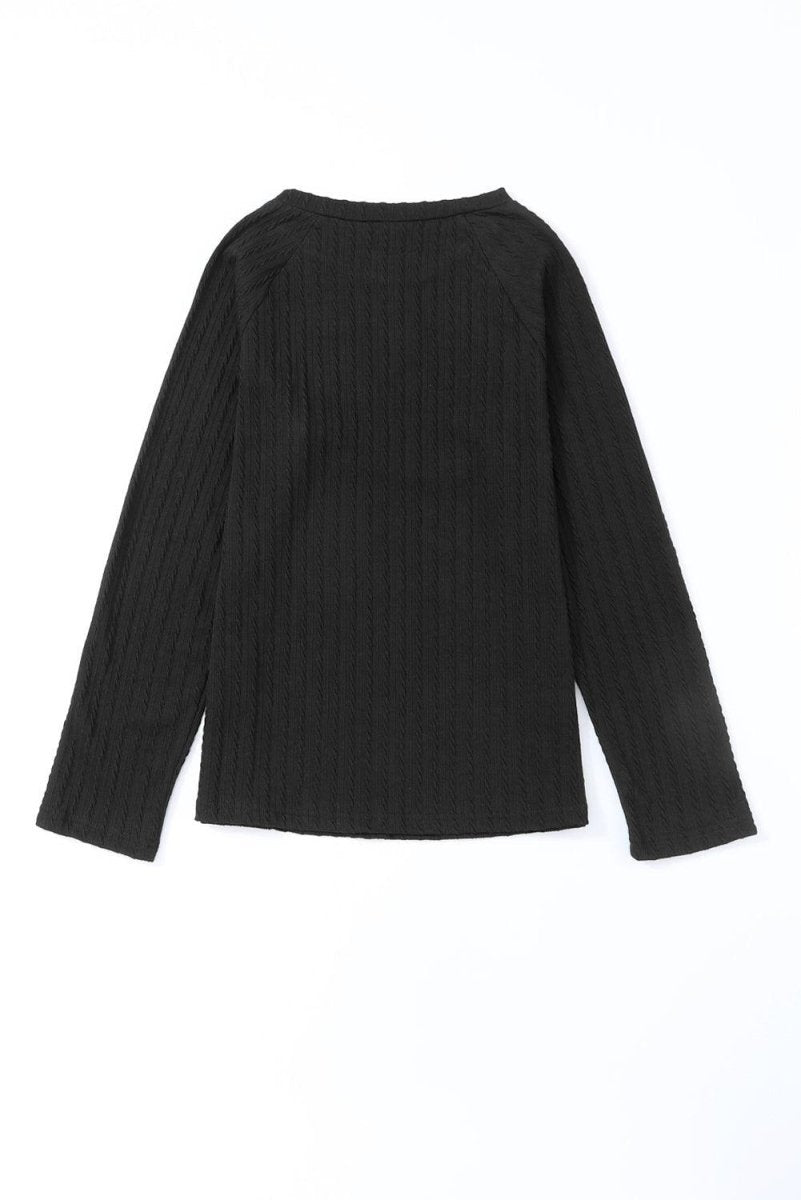 Gail Knit Long Sleeve Top - Klazzi Fashion Boutique