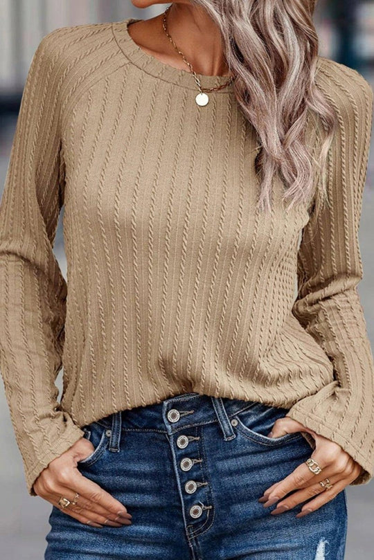 Gail Knit Long Sleeve Top - Klazzi Fashion Boutique