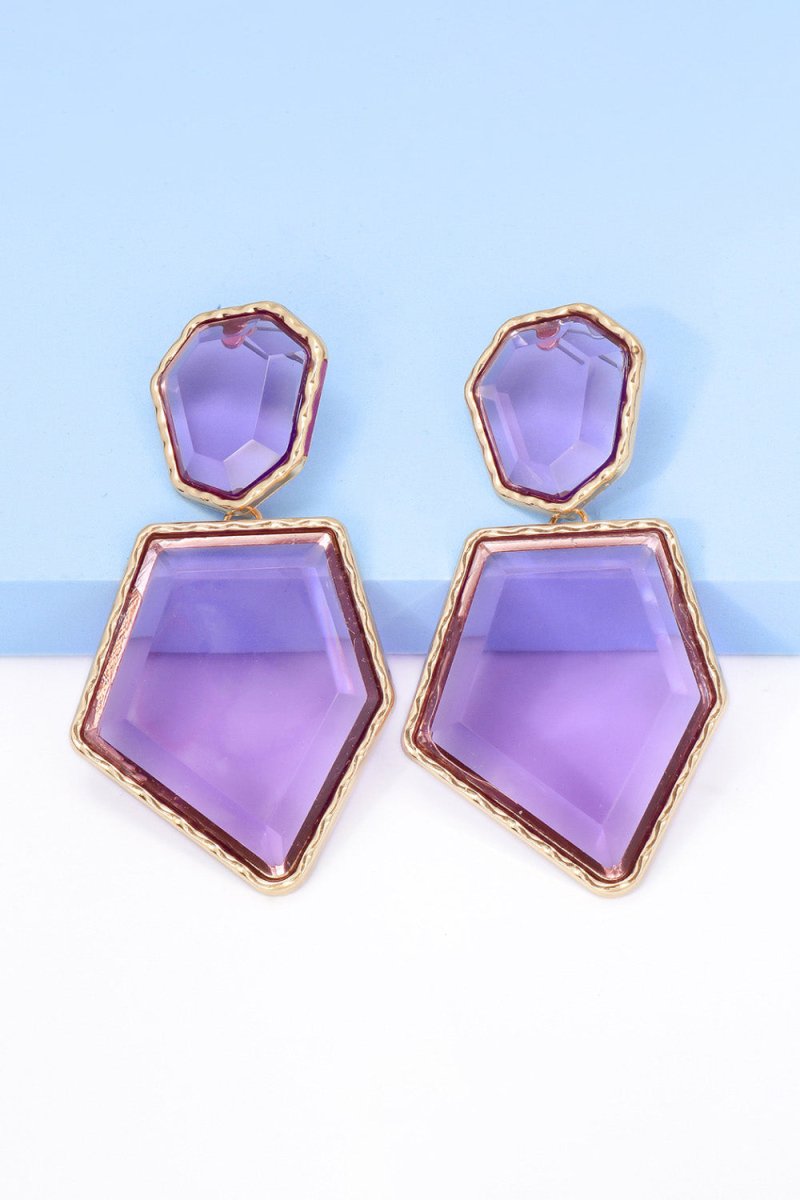 Geometric Shape Dangle Earrings - Klazzi Fashion Boutique