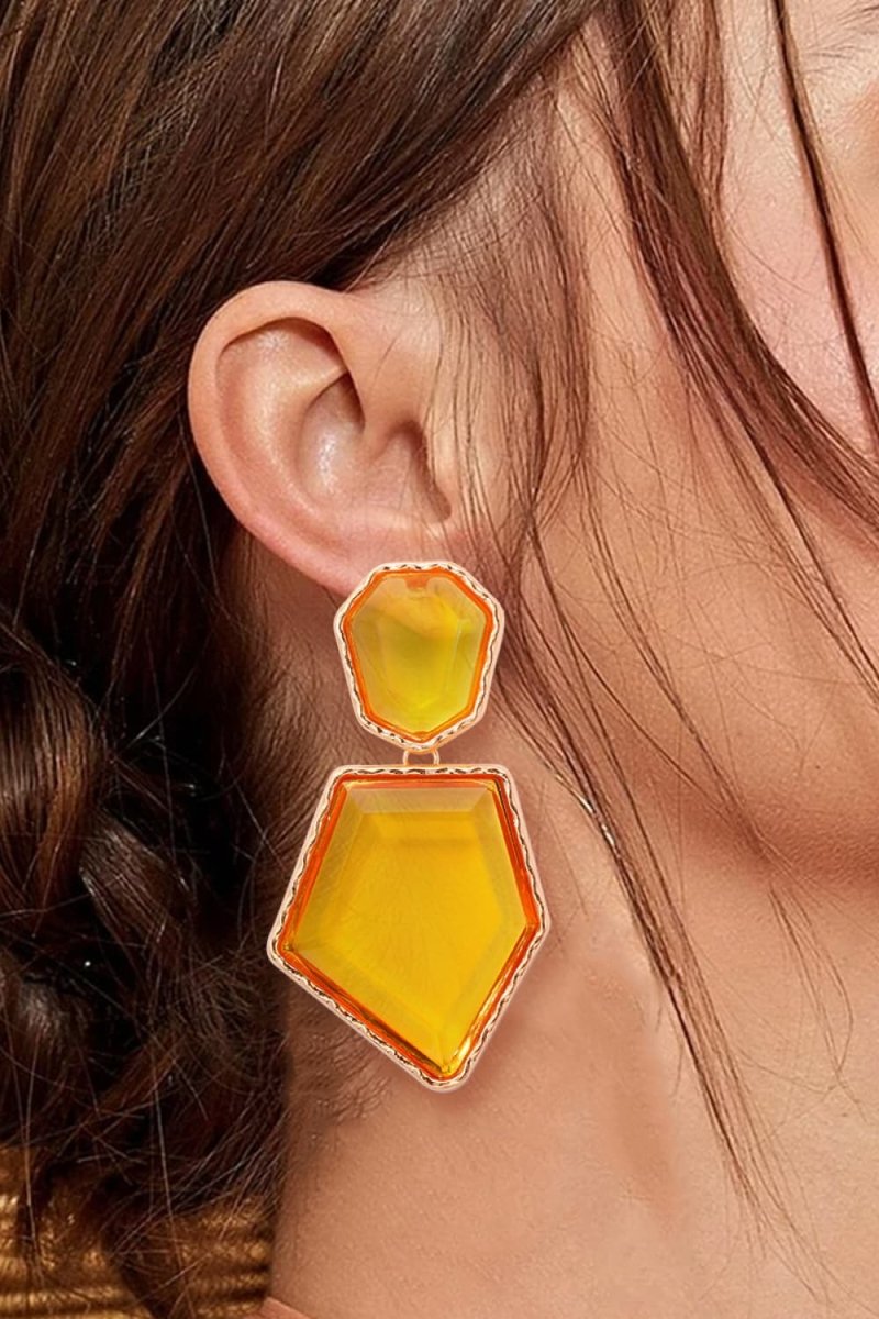 Geometric Shape Dangle Earrings - Klazzi Fashion Boutique