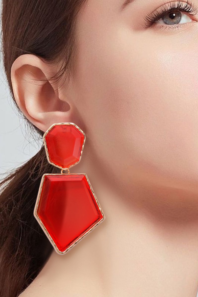 Geometric Shape Dangle Earrings - Klazzi Fashion Boutique