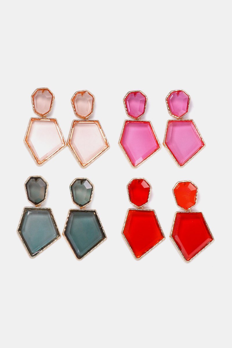 Geometric Shape Dangle Earrings - Klazzi Fashion Boutique