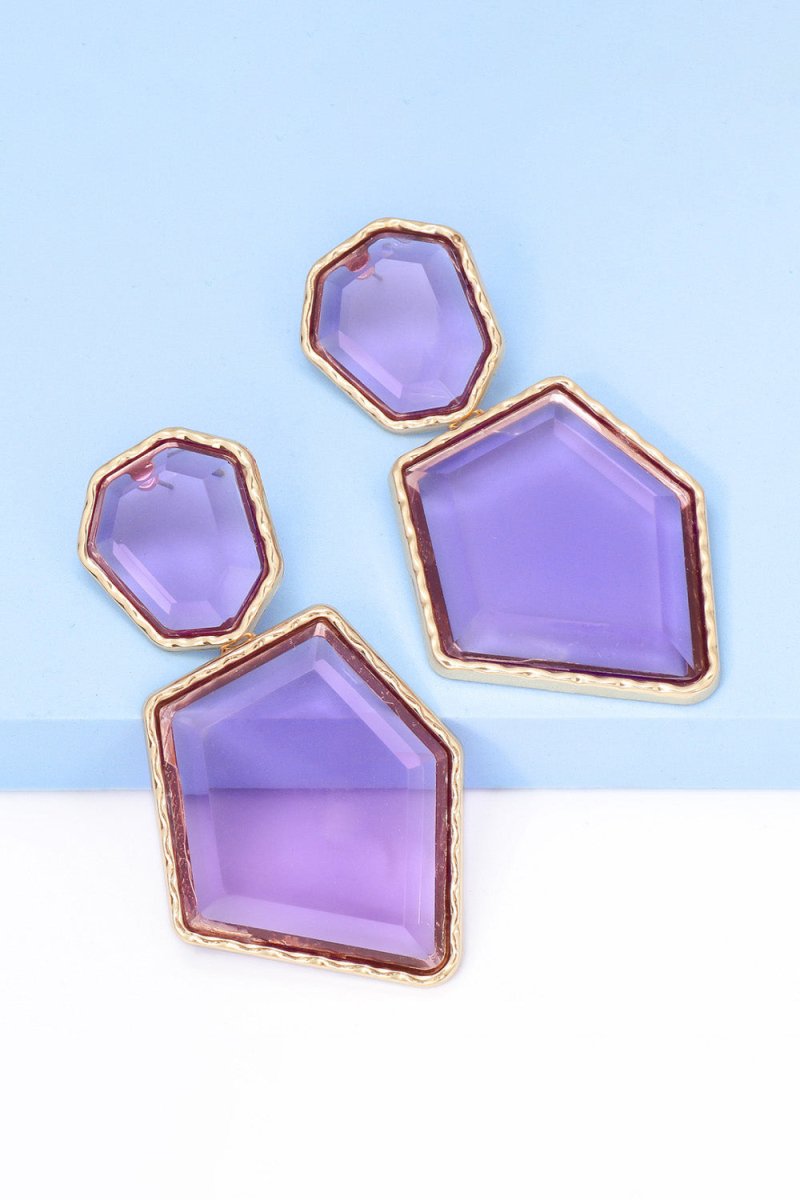 Geometric Shape Dangle Earrings - Klazzi Fashion Boutique