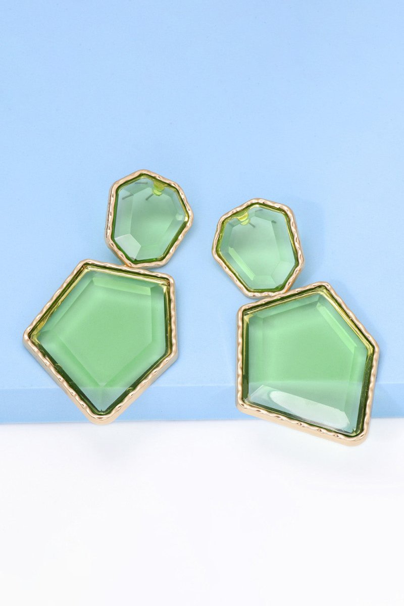 Geometric Shape Dangle Earrings - Klazzi Fashion Boutique