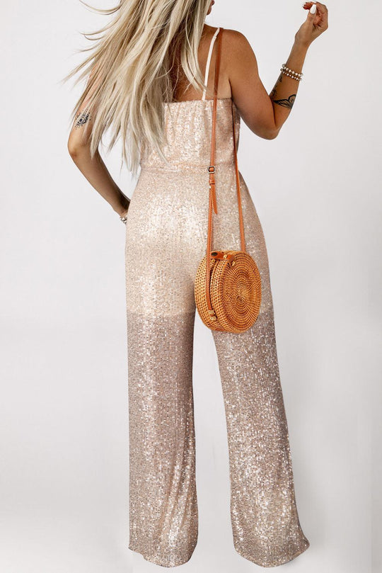 Gold Sequins Sassy High Waist Jumper Set