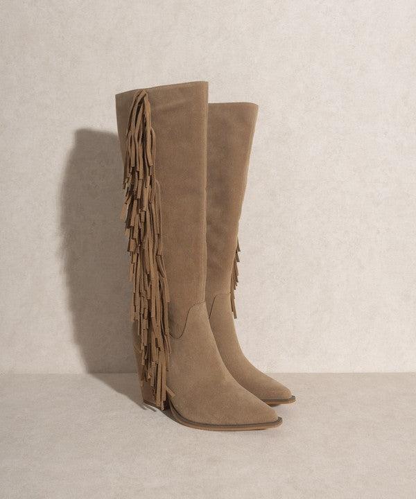 Hailey Going West Knee High Fringe Boots - Klazzi Fashion Boutique