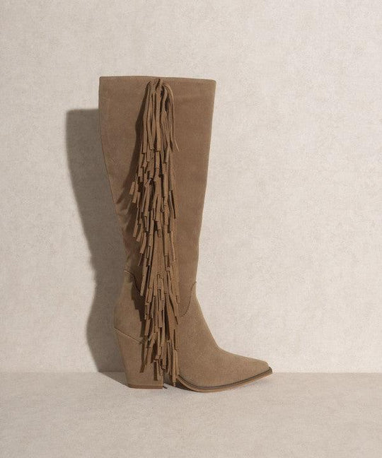 Hailey Going West Knee High Fringe Boots - Klazzi Fashion Boutique