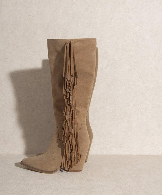 Hailey Going West Knee High Fringe Boots - Klazzi Fashion Boutique