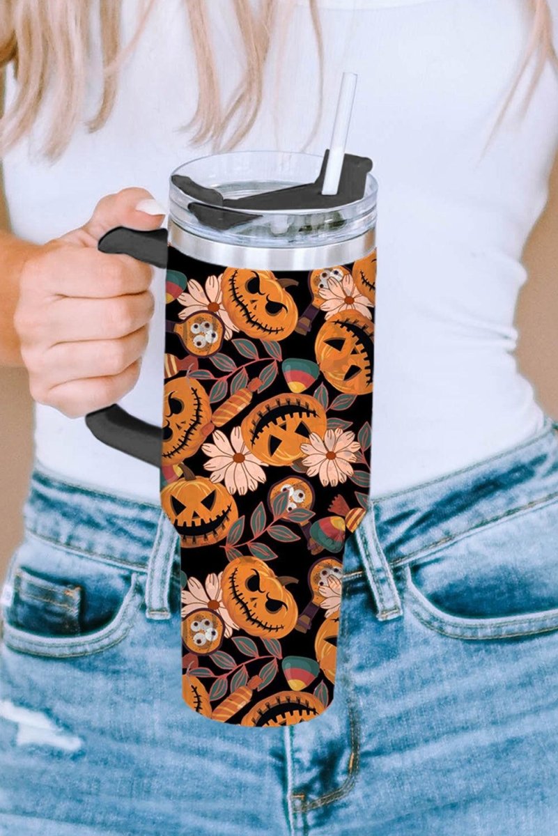 Halloween Pumpkin Stainless Tumbler - Klazzi Fashion Boutique