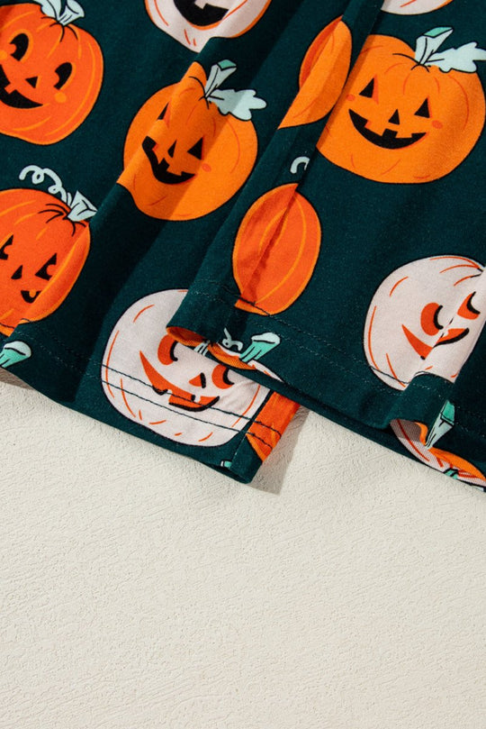 Halloween Pumpkins Orange Pajama Pant Set - Klazzi Fashion Boutique