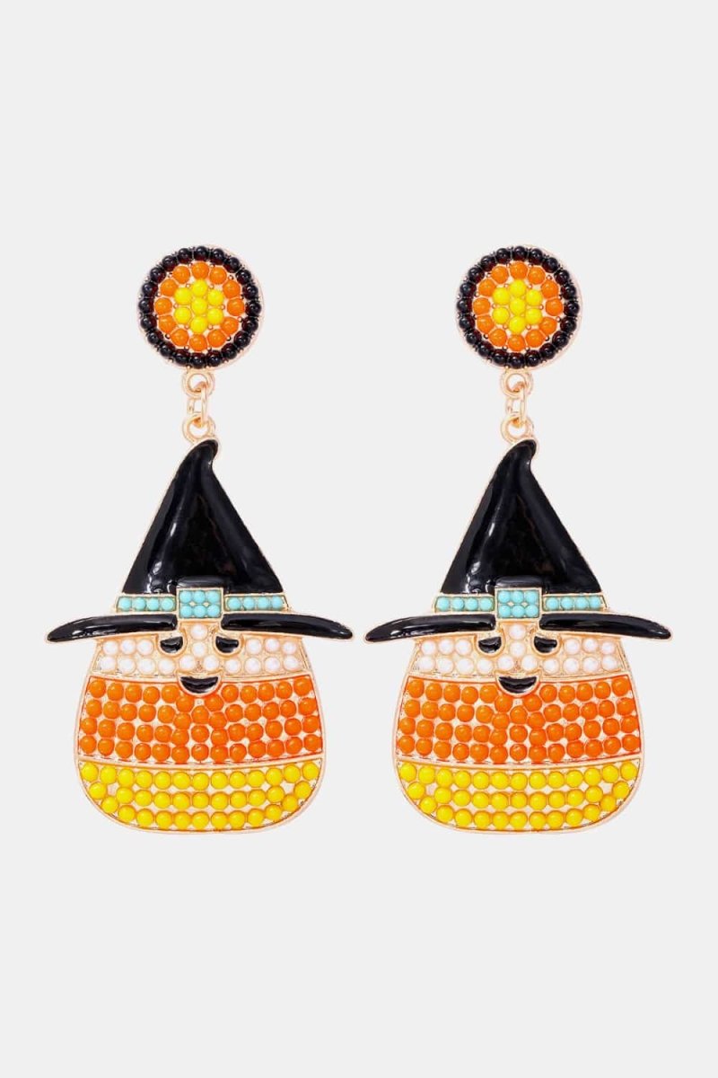 Halloween Witch Hat Pearl Earrings - Klazzi Fashion Boutique