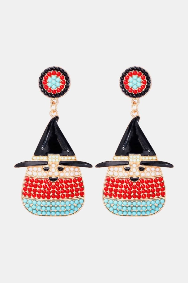 Halloween Witch Hat Pearl Earrings - Klazzi Fashion Boutique