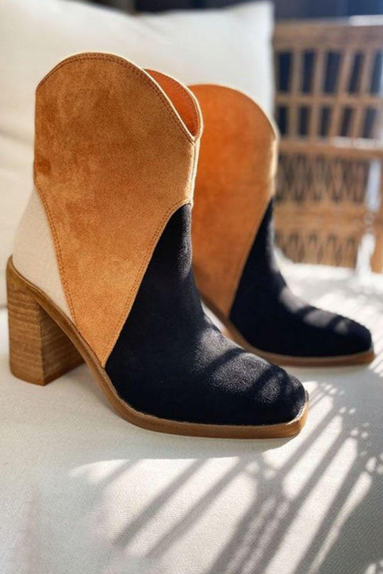 Hannah Suede Heeled Ankle Booties - Klazzi Fashion Boutique