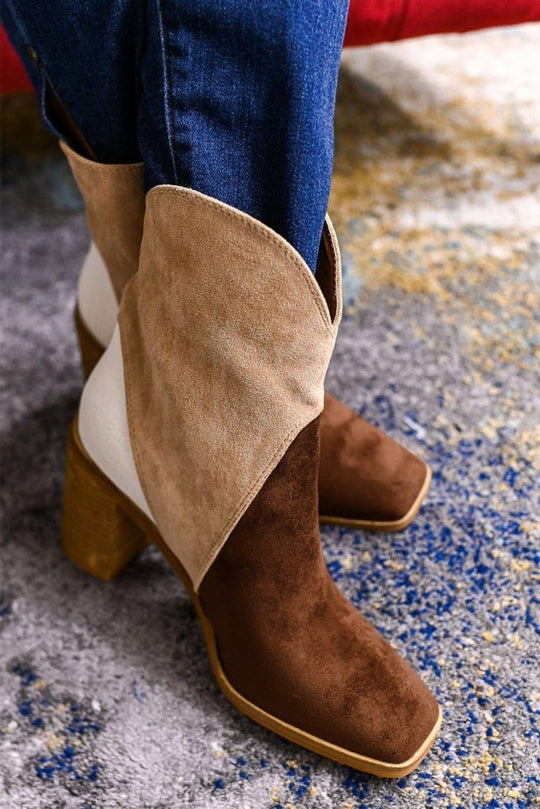 Hannah Suede Heeled Ankle Booties - Klazzi Fashion Boutique