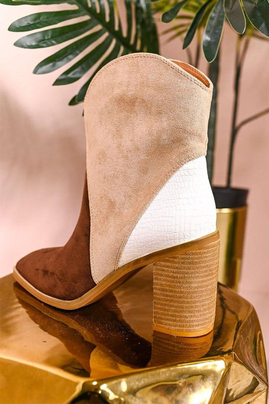 Hannah Suede Heeled Ankle Booties - Klazzi Fashion Boutique