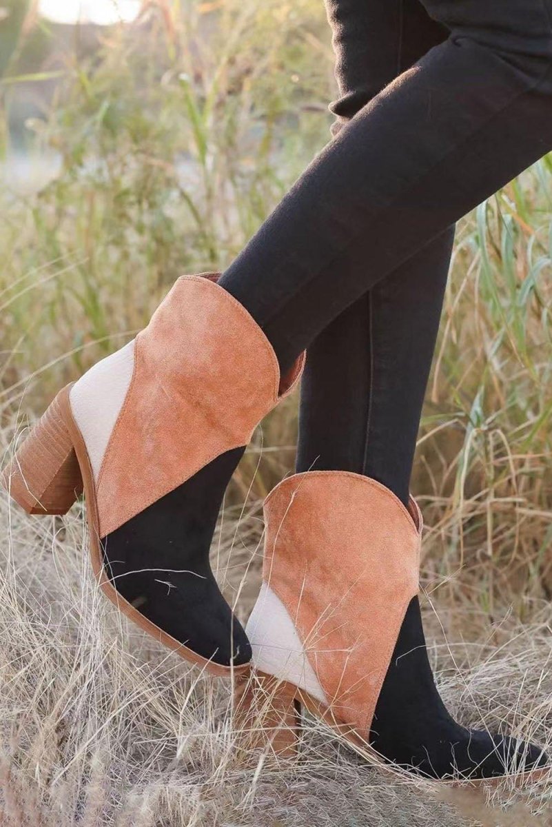 Hannah Suede Heeled Ankle Booties - Klazzi Fashion Boutique