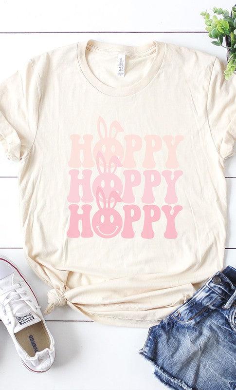 Happy Easter Smiley PLUS SIZE Graphic Tee - Klazzi Fashion Boutique