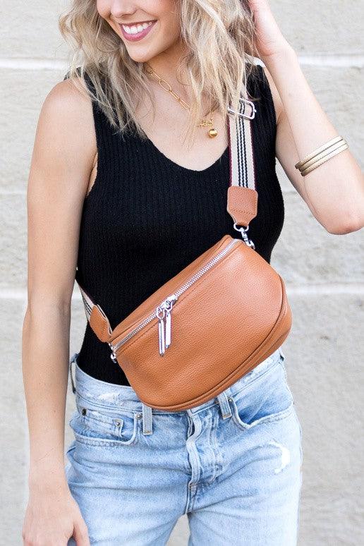 Hazel Genuine Leather Sling Bag - Klazzi Fashion Boutique