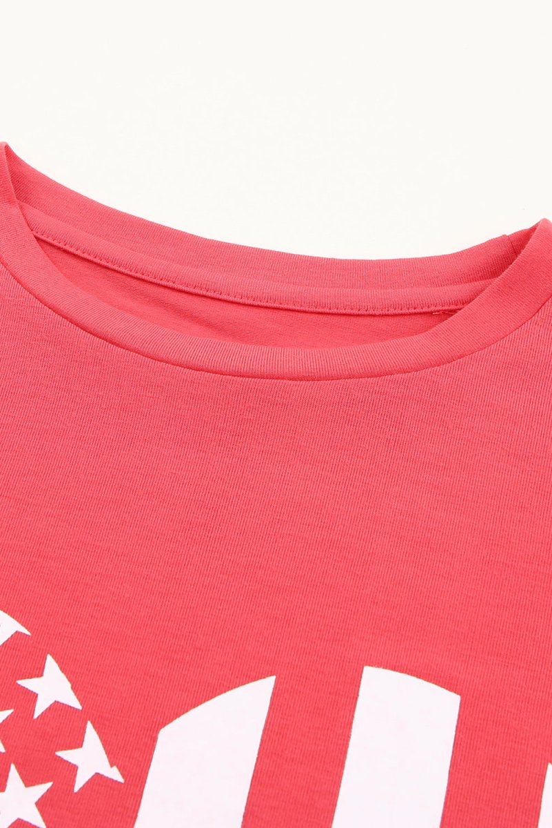 Heart American Flag Graphic Tee - Klazzi Fashion Boutique