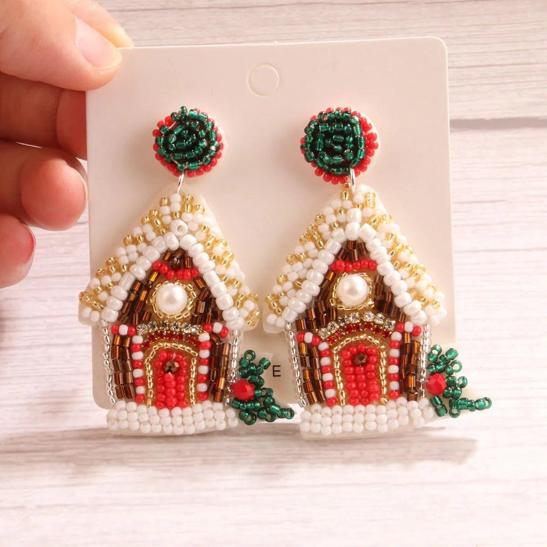 Holiday Christmas Bead Earrings - Klazzi Fashion Boutique