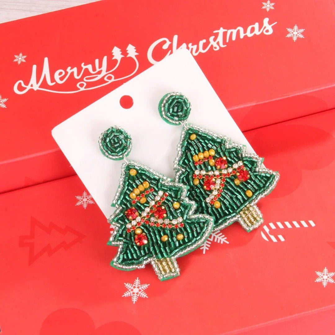 Holiday Christmas Bead Earrings - Klazzi Fashion Boutique