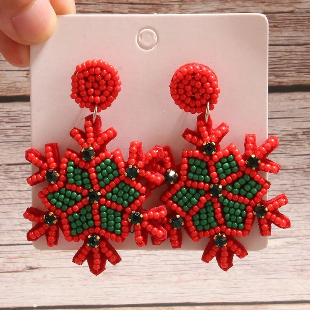 Holiday Christmas Bead Earrings - Klazzi Fashion Boutique