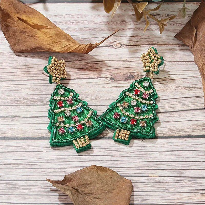 Holiday Christmas Bead Earrings - Klazzi Fashion Boutique