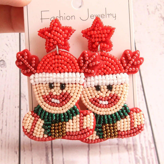 Holiday Christmas Bead Earrings - Klazzi Fashion Boutique