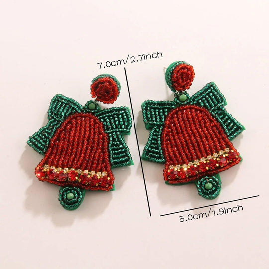 Holiday Christmas Bead Earrings - Klazzi Fashion Boutique