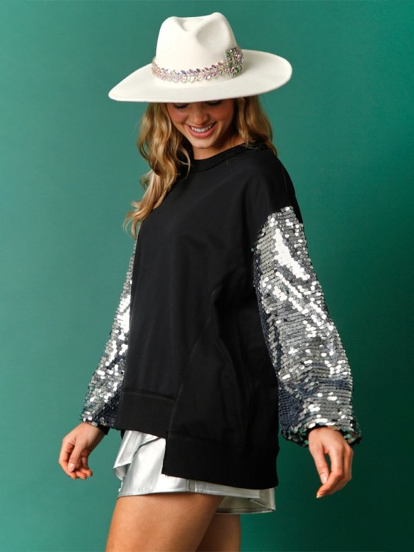 Holiday Sparkle Sequin Sweatshirt - Klazzi Fashion Boutique