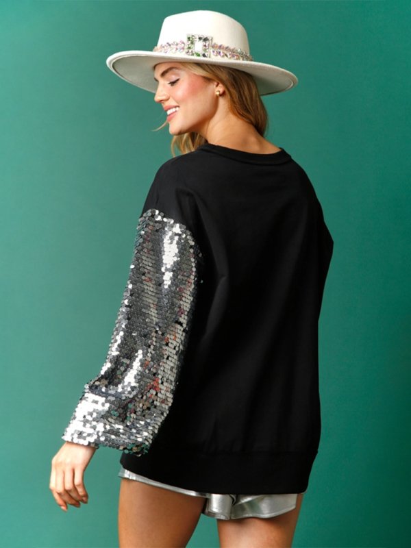 Holiday Sparkle Sequin Sweatshirt - Klazzi Fashion Boutique