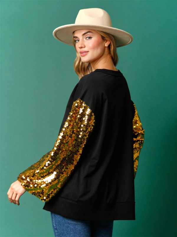 Holiday Sparkle Sequin Sweatshirt - Klazzi Fashion Boutique