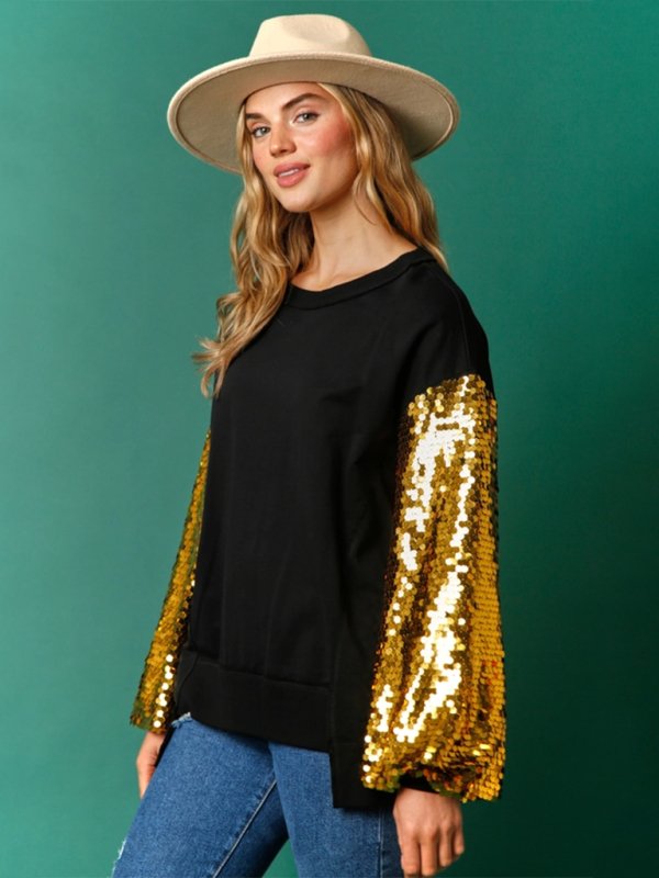 Holiday Sparkle Sequin Sweatshirt - Klazzi Fashion Boutique