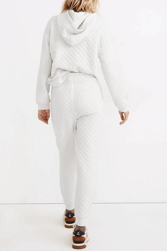 Hooded Quilted Sweatpants Set - Klazzi Fashion Boutique