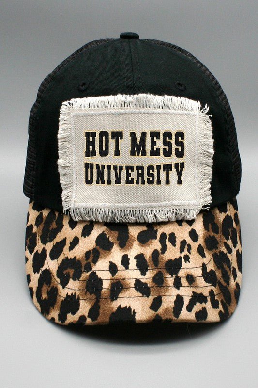 Hot Mess University Graphic Cap - Klazzi Fashion Boutique