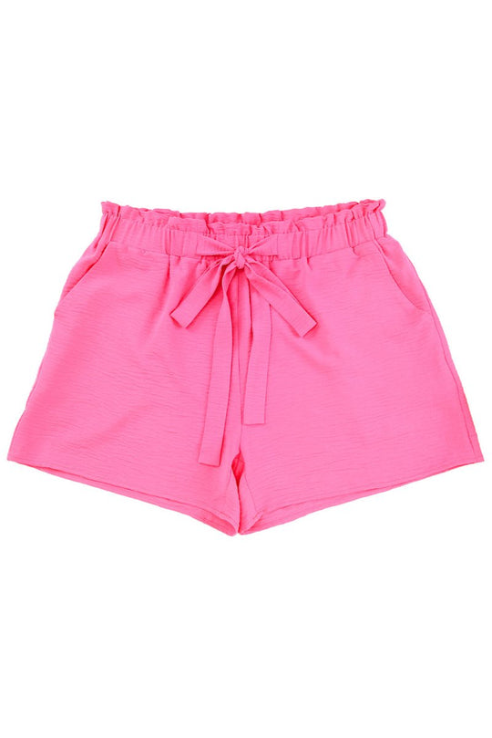 Hot Pink High Waist Plus Size Casual Shorts - Klazzi Fashion Boutique