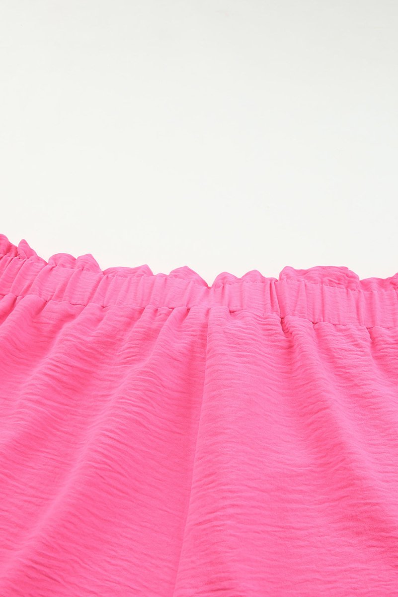 Hot Pink High Waist Plus Size Casual Shorts - Klazzi Fashion Boutique