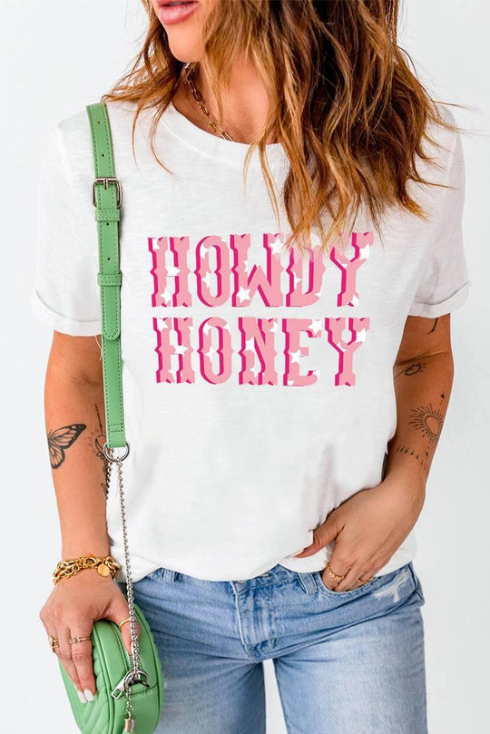 Howdy Honey Animal Print T Shirt - Klazzi Fashion Boutique