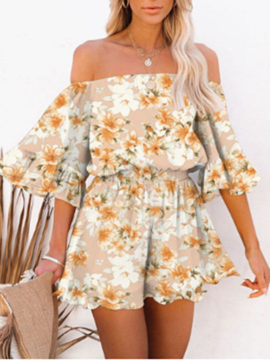 Grace Splicing Romper Short Set - Klazzi Fashion Boutique