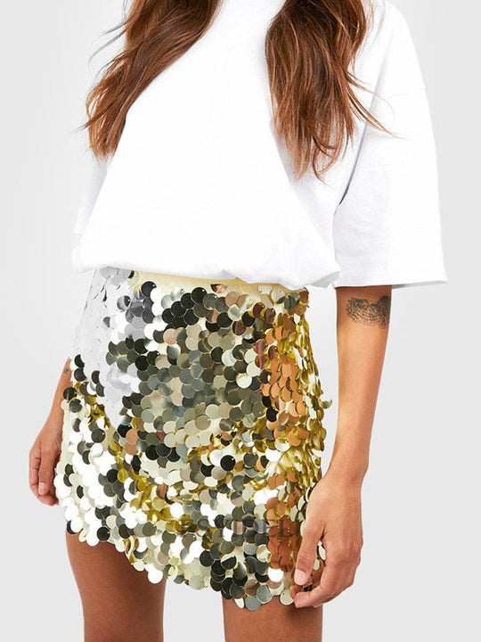 Party Shimmer Sequins Skirt  