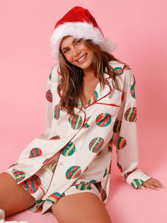 Sassy Casual Christmas Prints Pajamas