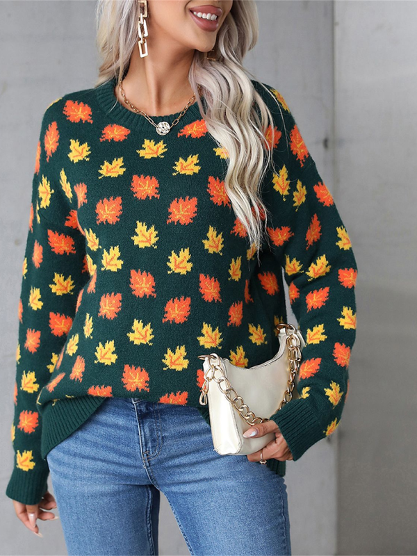  Maple Leafs Autumn Knit Sweater