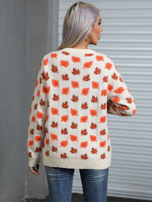  Maple Leafs Autumn Knit Sweater